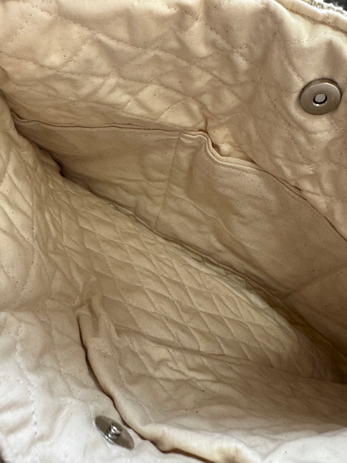 Handmade Pleated Tote Bag in Pink and Cream