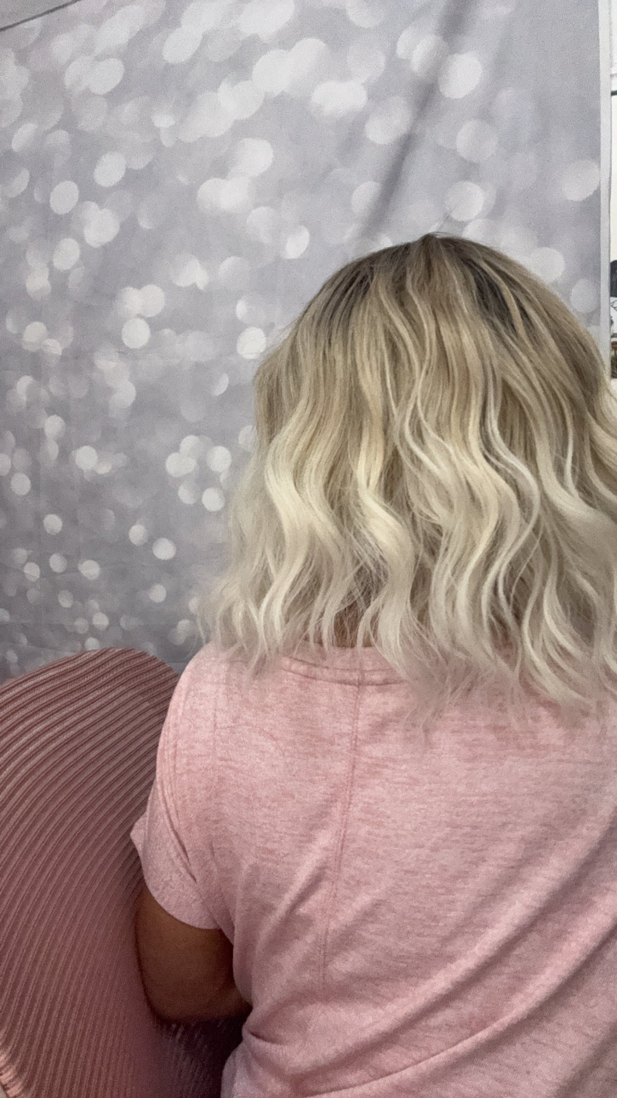 DESTASH SALE - BLONDE WAVY BOB WITH BANGS #22