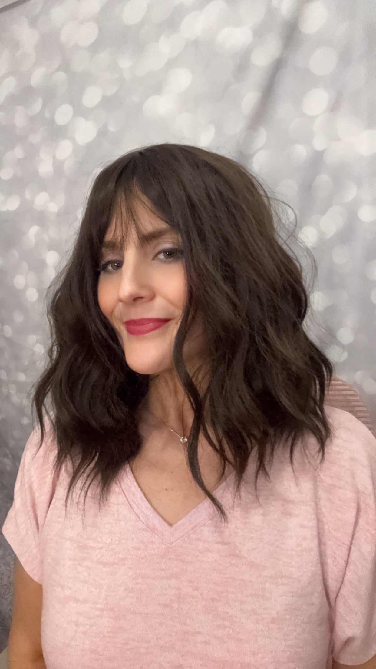 DESTASH - BRUNETTE WAVY BOB WITH BANGS #23