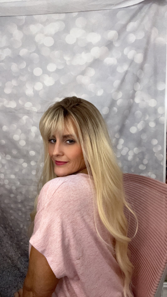 DESTASH SALE-GOLDEN BLONDE LONG WITH BANGS #18