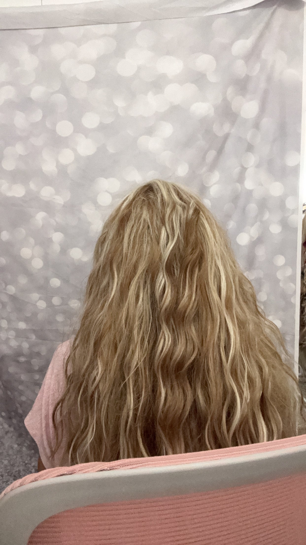 DESTASH SALE- LONG BLONDE CURLY WITH BANGS-CUSTOMIZED #4
