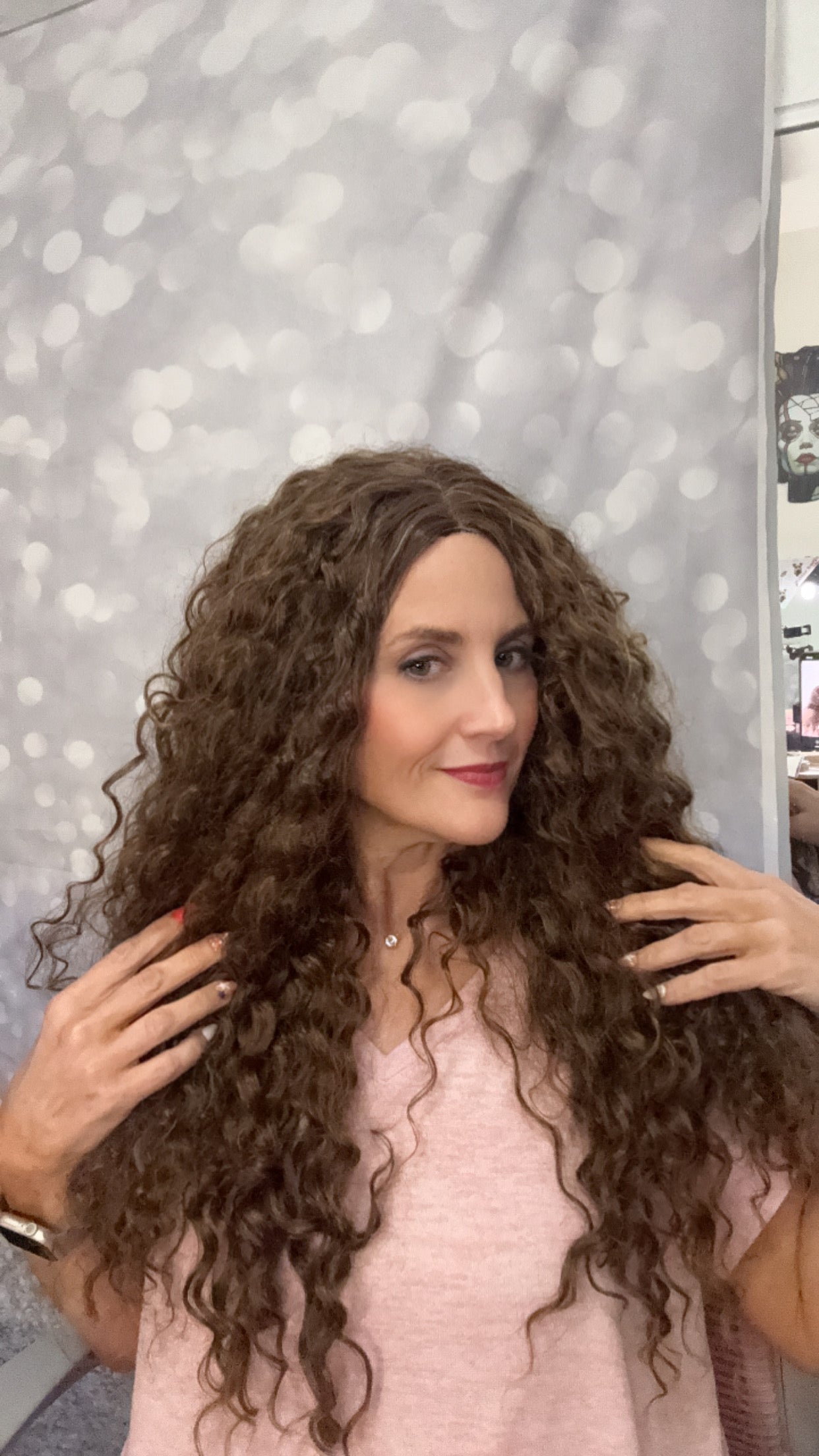 DESTASH SALE- HARD FRONT CURLY BRUNETTE #21