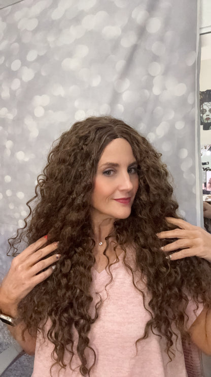 DESTASH SALE- HARD FRONT CURLY BRUNETTE #21