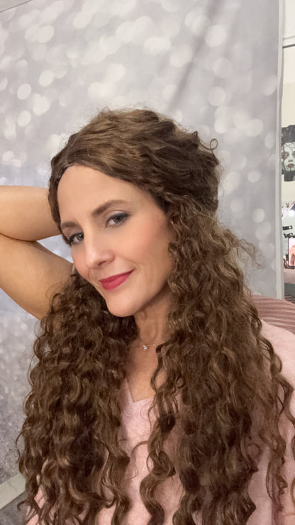 DESTASH SALE- HARD FRONT CURLY BRUNETTE #21