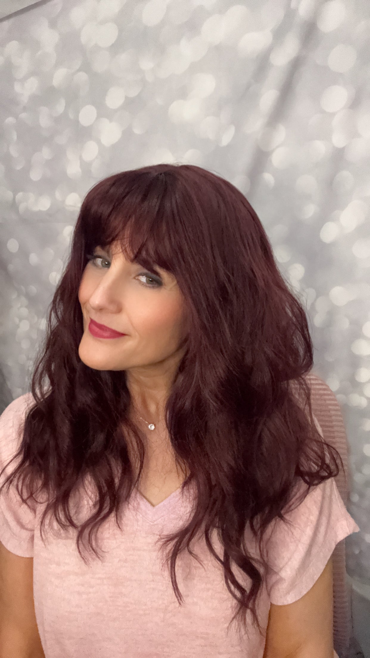 DESTASH SALE DEEP RED WAVY WITH BANGS #29