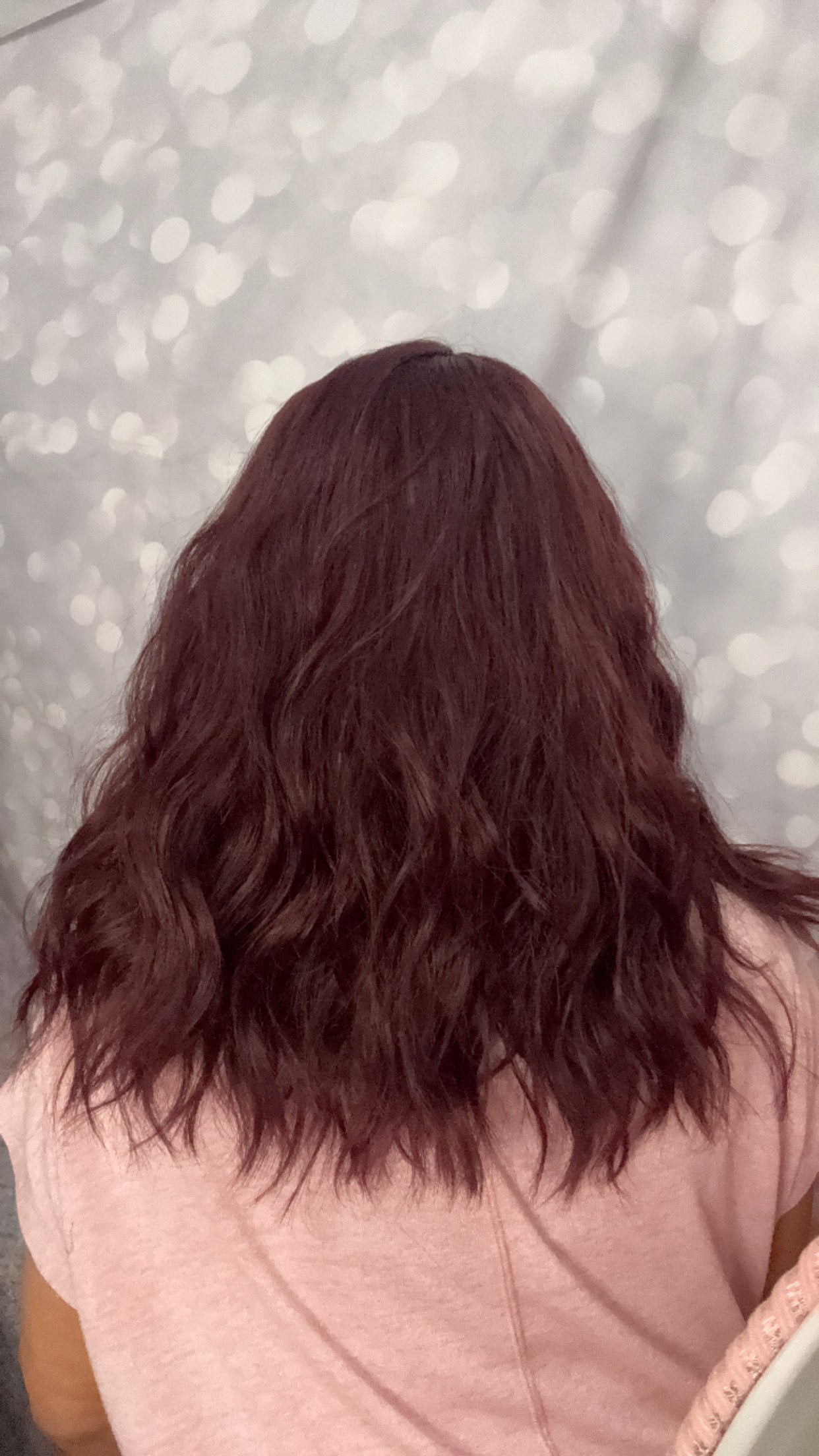 DESTASH SALE DEEP RED WAVY WITH BANGS #29