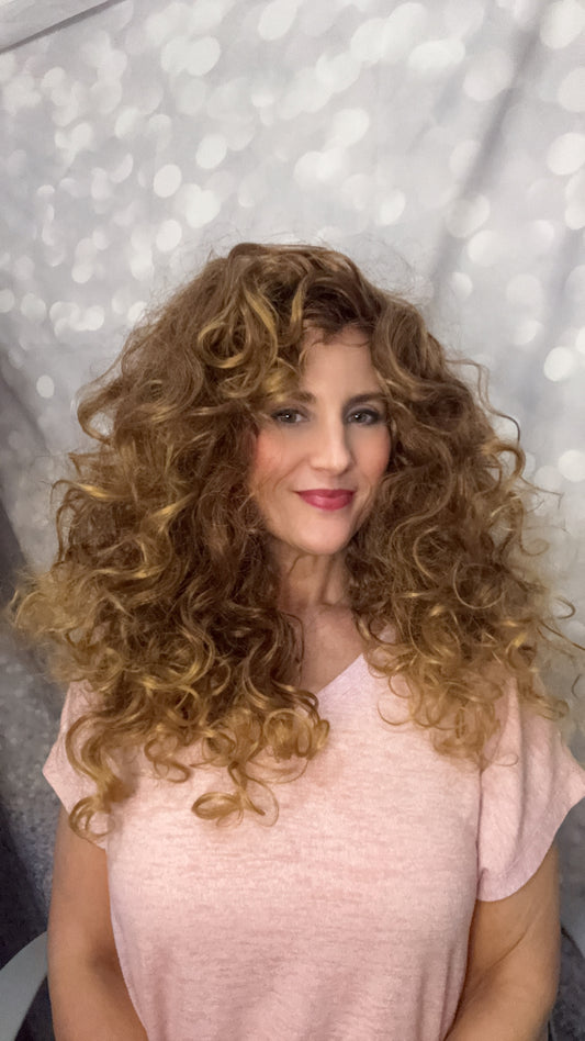 DESTASH SALE GOLDEN BRUNETTE SUPER CURLY #31