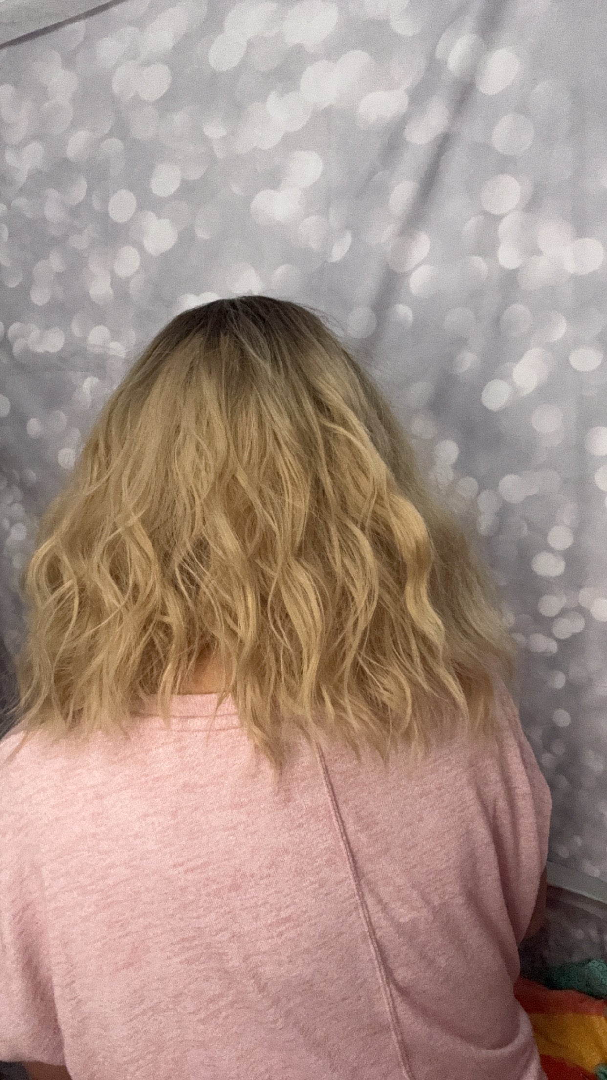 DESTASH SALE- DARK BLONDE WAVY BOB WITH BANGS #35